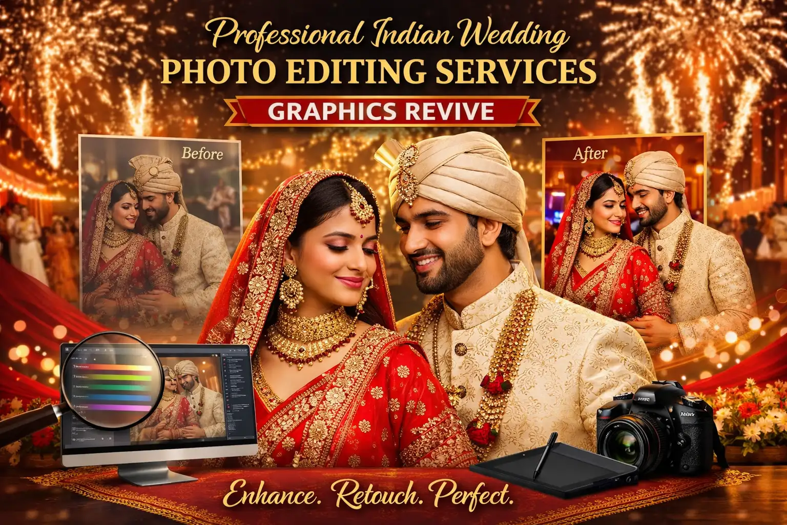 Indian Wedding Photo Editing Featured image