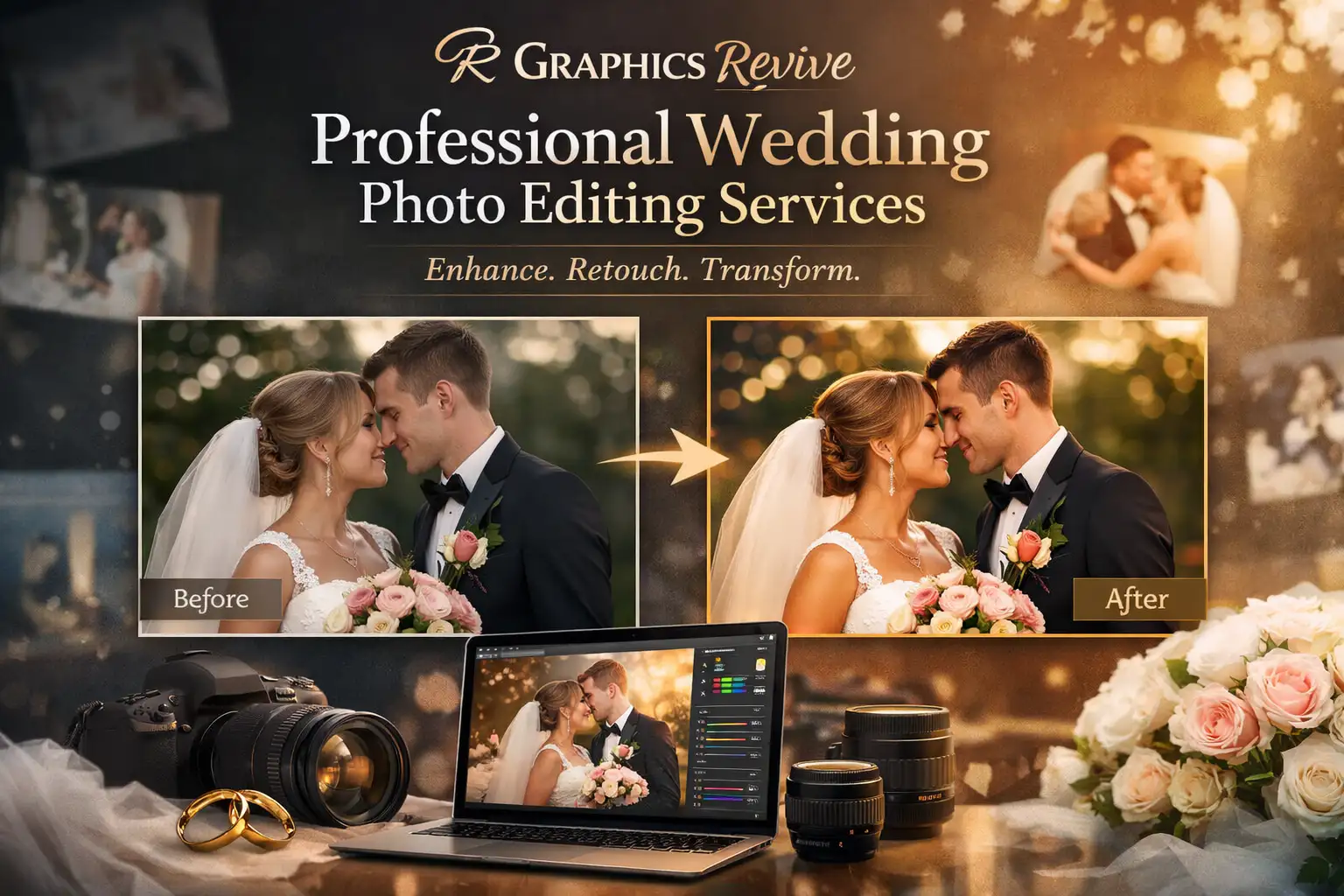 Professional Wedding Photo Editing Services Featured Image