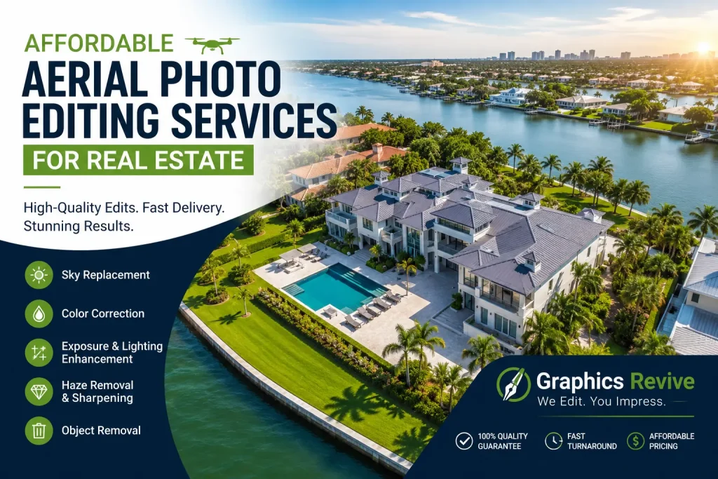 Aerial Photo Editing Services for Real Estate Featured Image