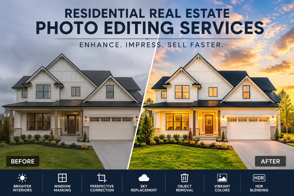 Residential Real Estate Photo Editing Featured Image