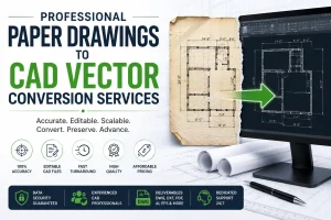Paper Drawings to Cad Vector Conversion Services Featured Image